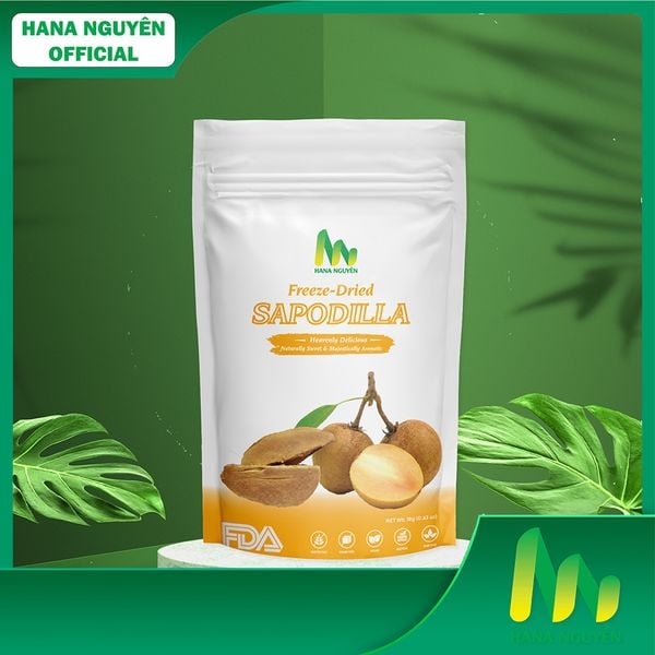  Sapoche sấy thăng hoa HANA NGUYÊN, vị ngọt tự nhiên, đồ ăn vặt trái cây, chuyên đi xuất khẩu 