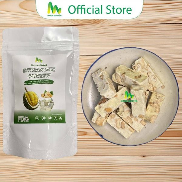  Sầu riêng mix hạt điều sấy thăng hoa 18g Thương Hiệu HANA NGUYÊN Ăn Vặt Snack Food 