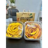  Xoài sấy dẻo xếp hoa Hana Nguyên, vị chua ngọt tự nhiên, đồ ăn vặt, đạt chất lượng xuất khẩu 