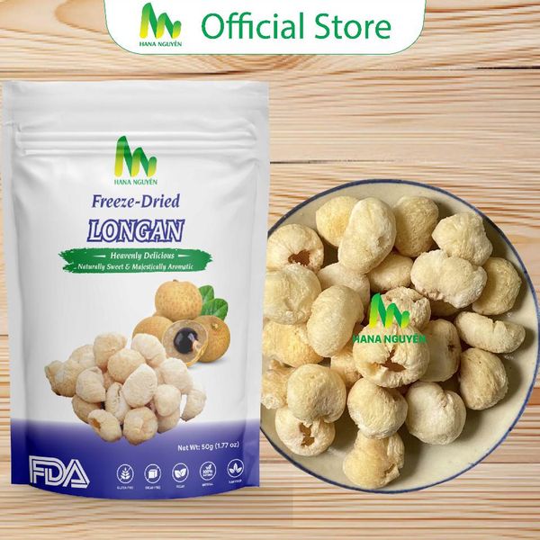  Nhãn sấy thăng hoa 50g HANA NGUYÊN, chuyên xuất khẩu đi nhiều nước 