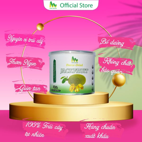  Mít sấy thăng hoa dạng lon 25gr, sang trọng dùng làm quà tặng, độc quyền thương hiệu HANA NGUYÊN 