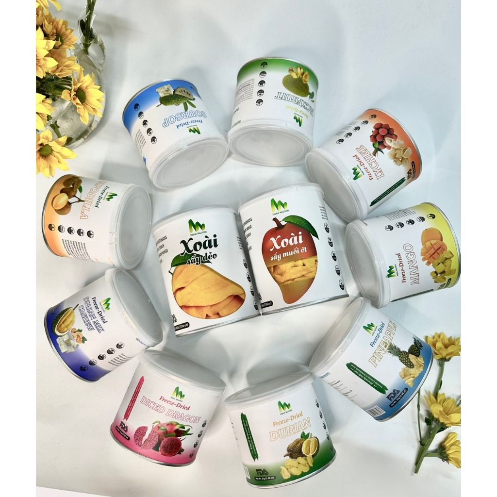  [COMBO sấy dẻo và sấy thăng hoa] Hana Nguyên, vị chua cay tự nhiên, ăn vặt, phù hợp để tặng quà 