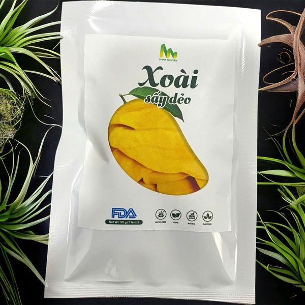  Xoài sấy dẻo HANA NGUYÊN, vị chua ngọt tự nhiên cắt sợi, 300g-500g 