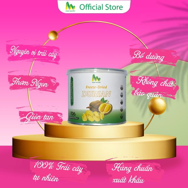  Sầu riêng sấy thăng hoa dạng lon 25g, độc quyền thương hiệu HANA NGUYÊN 