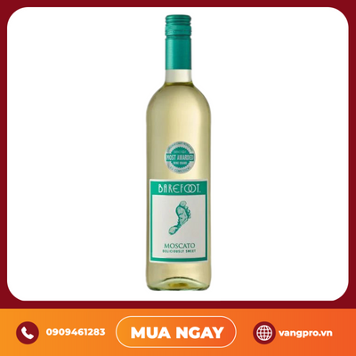 VANG TRẮNG MỸ BAREFOOT MOSCATO CALIFONIA 750ML