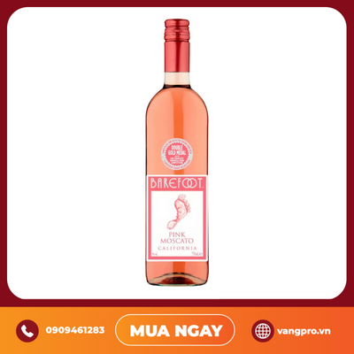 VANG HỒNG MỸ HỒNG BAREFOOT PINK MOSCATO