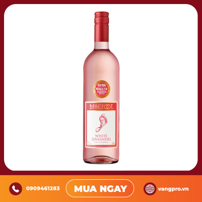 VANG HỒNG MỸ HỒNG BAREFOOT WHITE ZINFANDEL