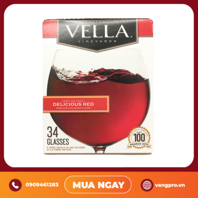VANG ĐỎ MỸ PETER VELLA DELICIOUS RED NGỌT 5L