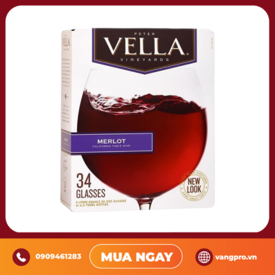 VANG ĐỎ MỸ PETER VELLA MERLOT 5L