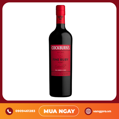 VANG CƯỜNG HÓA BỒ ĐÀO NHA COCKBURN’S FINE RUBY PORT