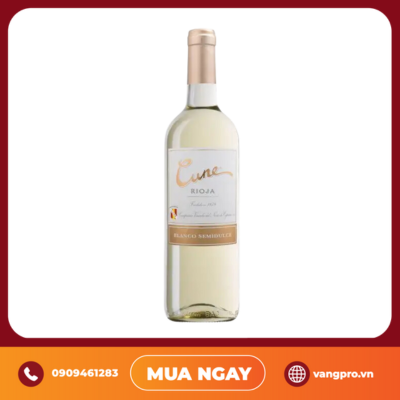 VANG TRẮNG TÂY BAN NHA CUNE RIOJA VIURA BLANCO SEMIDULCE