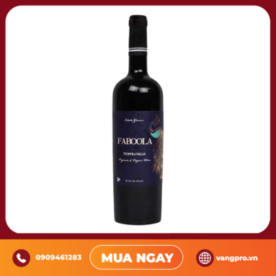 VANG ĐỎ TÂY BAN NHA FABOOLA TEMPRANILLO ORGANIC