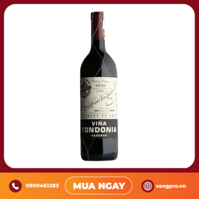 VANG ĐỎ TÂY BAN NHA VINA TONDONIA TINTO RESERVA