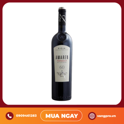 VANG ĐỎ TÂY BAN NHA AMAREN 60 TEMPRANILLO RESERVA