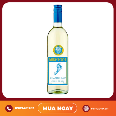 VANG TRẮNG MỸ BAREFOOT CHARDONNAY 750ML