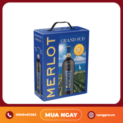 VANG ĐỎ PHÁP BÌNH GRAND SUD MERLOT 3L