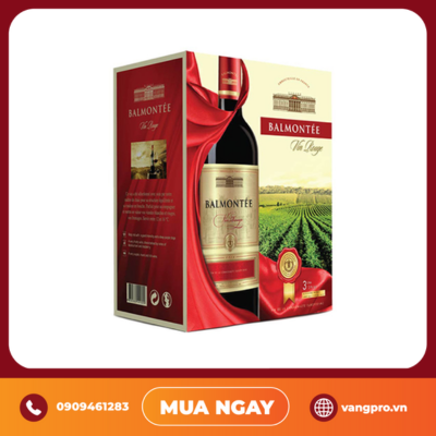 VANG ĐỎ PHÁP BALMONTÉE VIN ROUGE BỊCH 3 LÍT