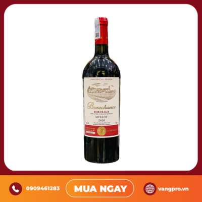 VANG ĐỎ PHÁP BONECHANCE BORDEAUX MERLOT 750ML