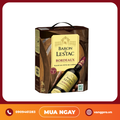VANG ĐỎ PHÁP BORDEAUX BARON DE LESTAC 3L