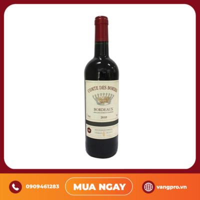 VANG ĐỎ PHÁP BORDEAUX COMTE DES BORIES 2011