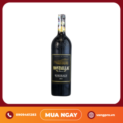 VANG ĐỎ PHÁP BORDEAUX MONTAILLAC 2013