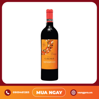 VANG ĐỎ PHÁP CALVET MINERVOIS 750ML