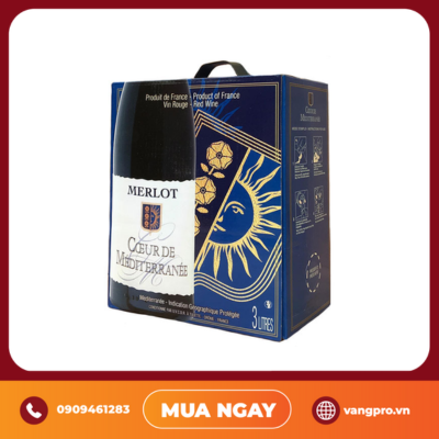 VANG ĐỎ PHÁP CEUR DE MEDITERRANEE MERLOT 3L