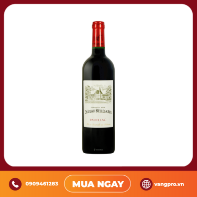 VANG ĐỎ PHÁP CHATEAU BELLEGRAVE CRU BOURGEOIS PAUILLAC 2015