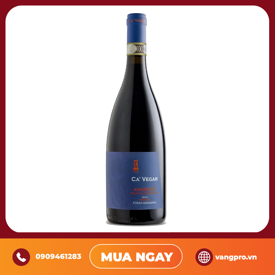 VANG ĐỎ Ý CA’ VEGAR AMARONE DELLA VALPOLICELLA D.O.C.G. FOSSA GRANARA