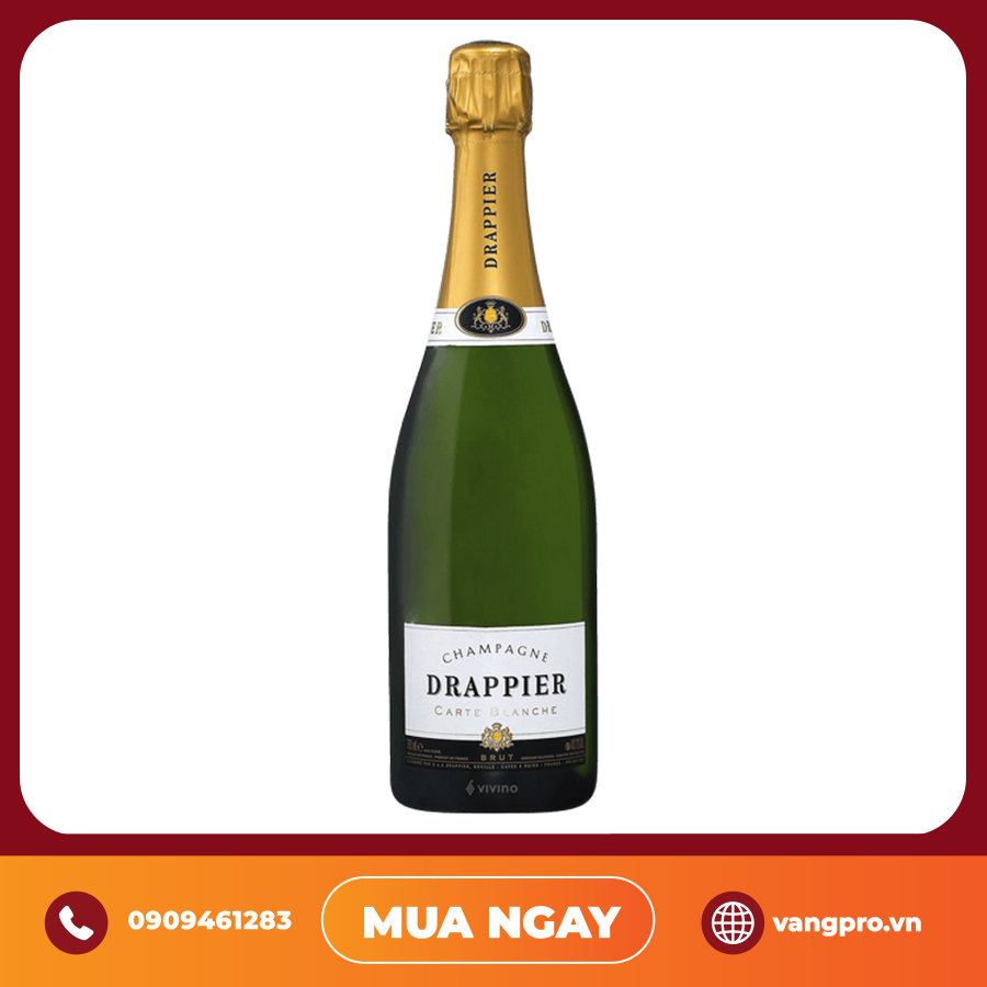 Vang Champagne Drappier Carte Blanche Brut
