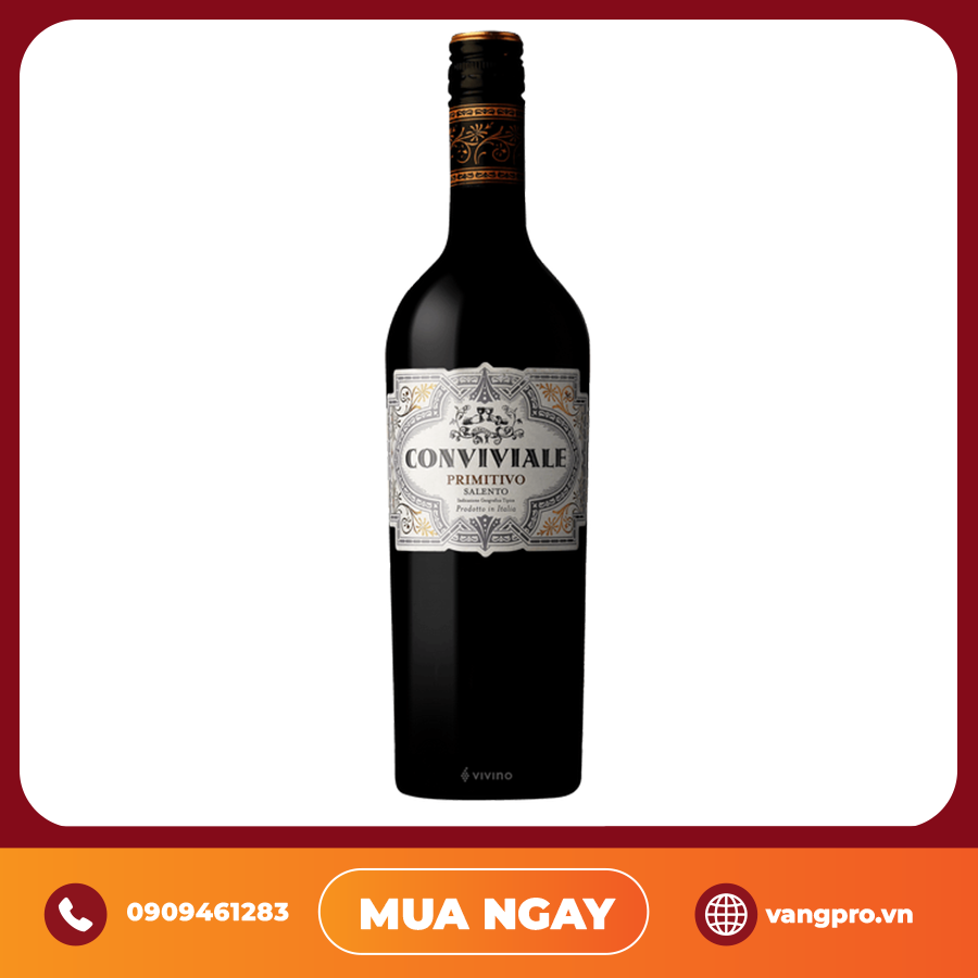 VANG ĐỎ Ý CONVIVIALE PRIMITIVO SALENTO