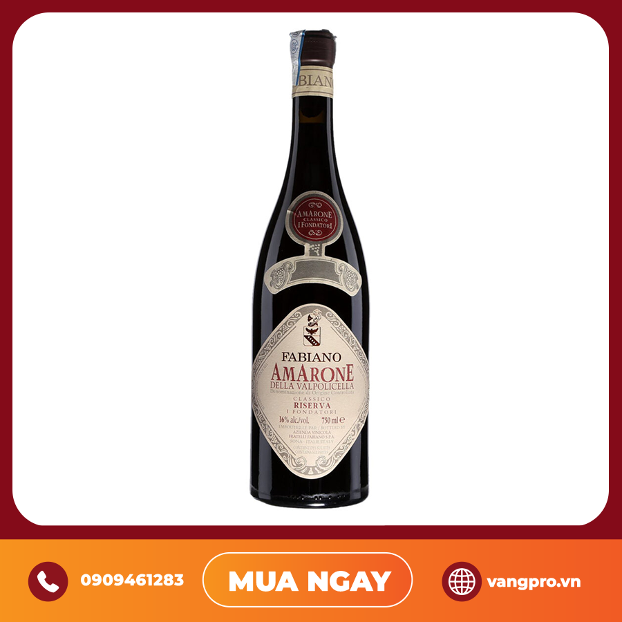 VANG ĐỎ Ý FABIANO AMARONE DELLA VALPOLICELLA CLASSICO D.O.C.G. RISERVA