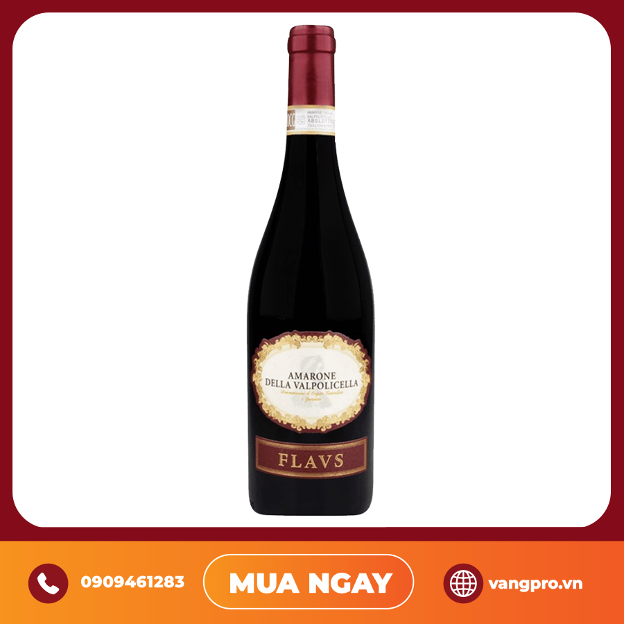 VANG ĐỎ Ý FLAVS AMARONE DELLA VALPOLICELLA DOCG - BROWN LABEL 2018