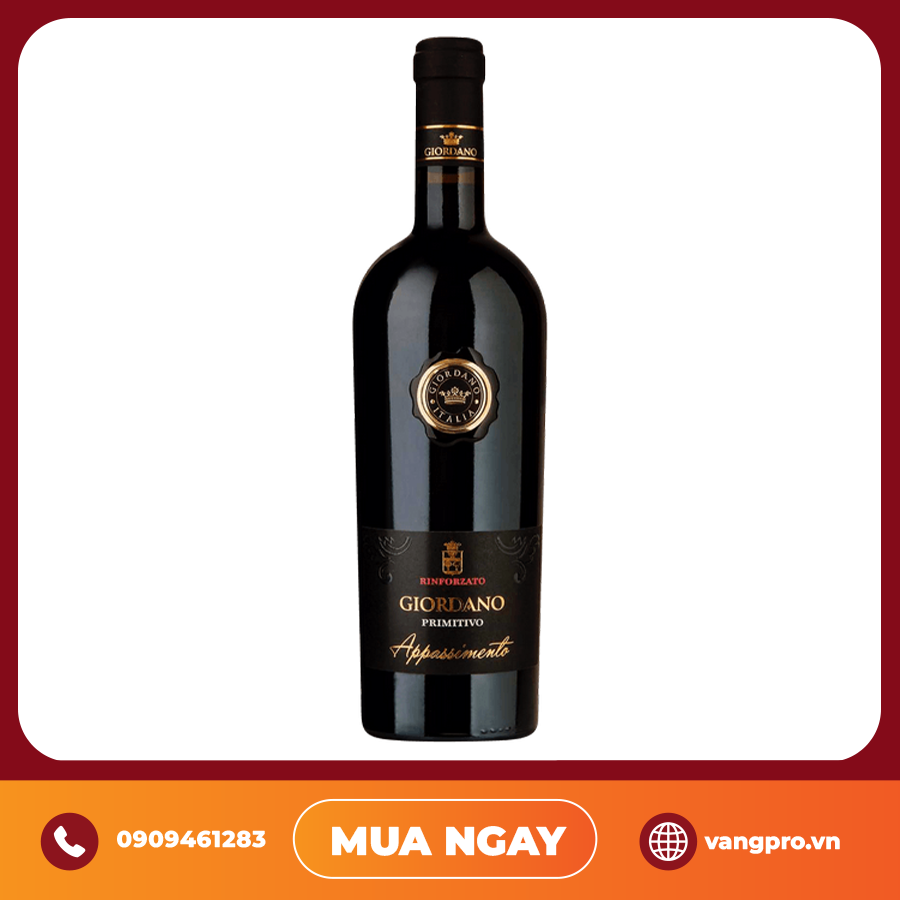 VANG ĐỎ Ý GIORDANO APPASSIMENTO PRIMITIVO 99
