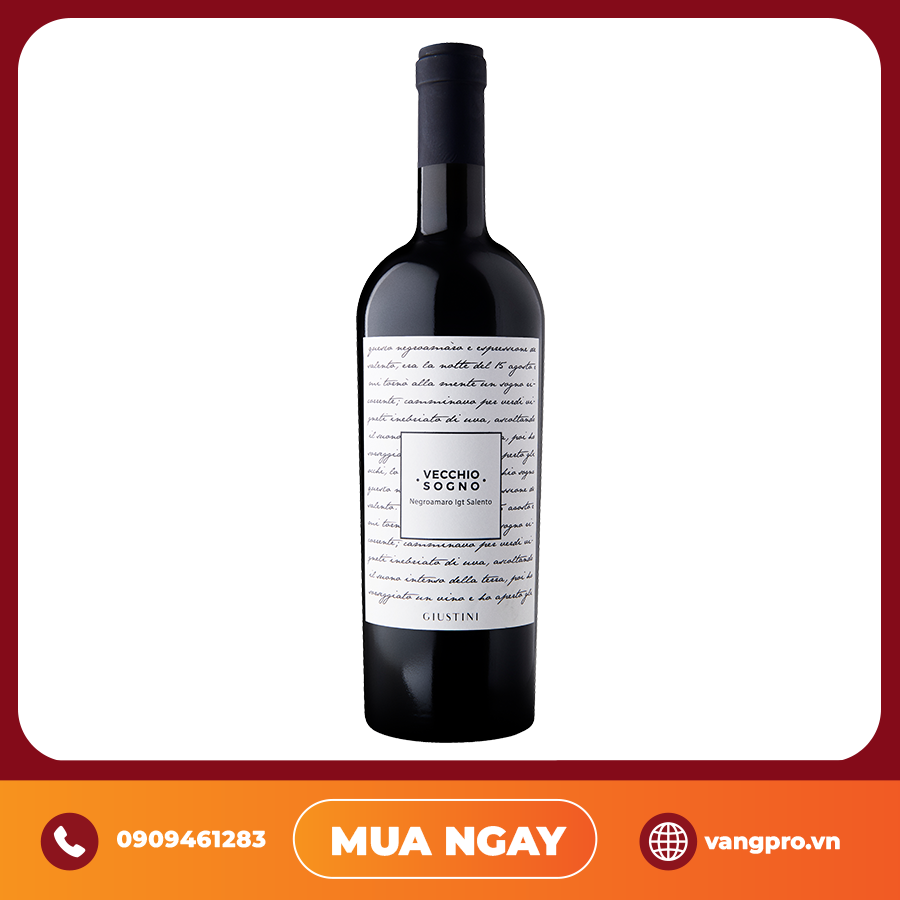 VANG ĐỎ Ý VECCHIO SOGNO NEGROAMARO