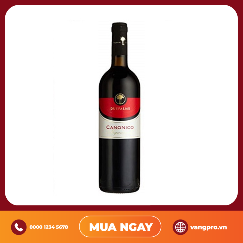 VANG ĐỎ Ý CANONICO DUE PALME NEGROAMARO IGP