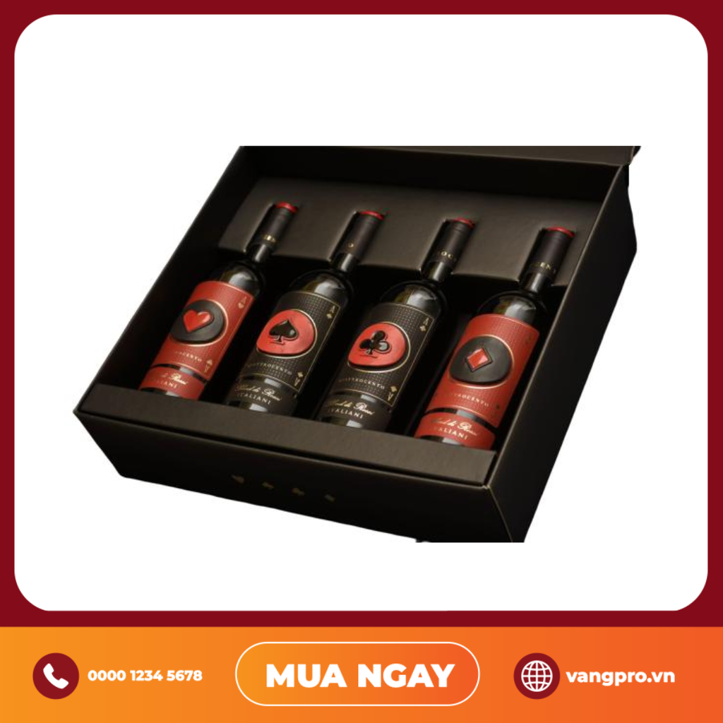 VANG ĐỎ Ý CƠ RÔ CHUỒN BÍCH QUATTROCENTO