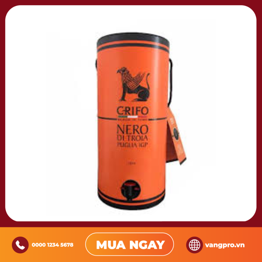 VANG ĐỎ Ý CRIFO NERO DI TROIA PUGLIA IGP 3L