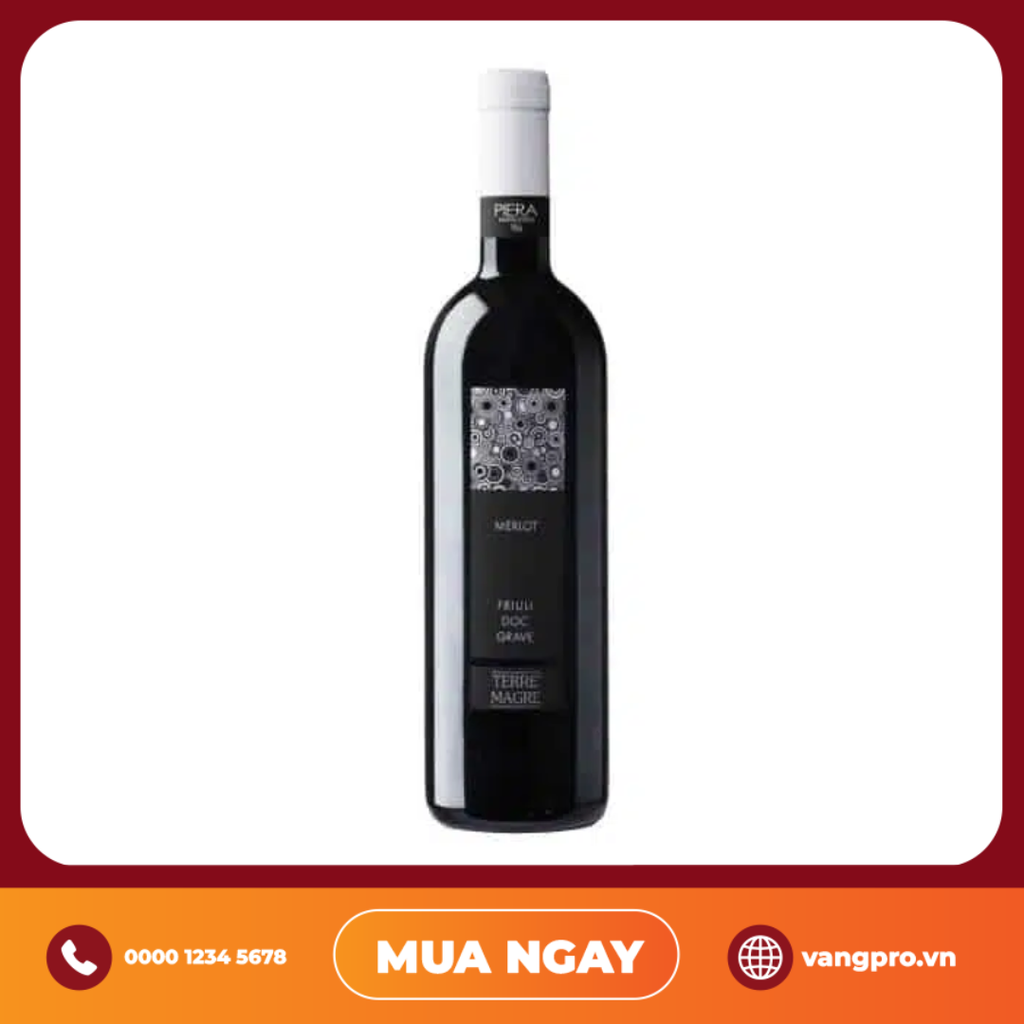 VANG ĐỎ Ý FRIULI GRAVE MERLOT DOC PIERA