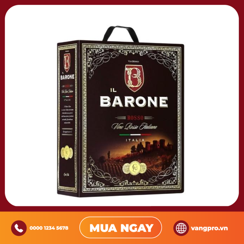 VANG ĐỎ Ý IL BARONE ROSSO (BỊCH 3L)