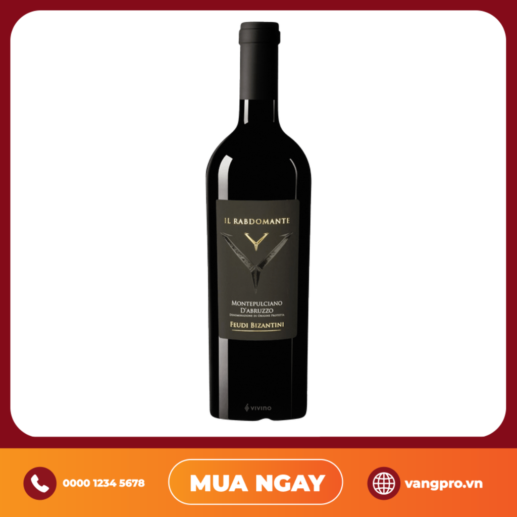 VANG ĐỎ Ý  IL RABDOMANTE MONTEPULCIANO D'ABRUZZO