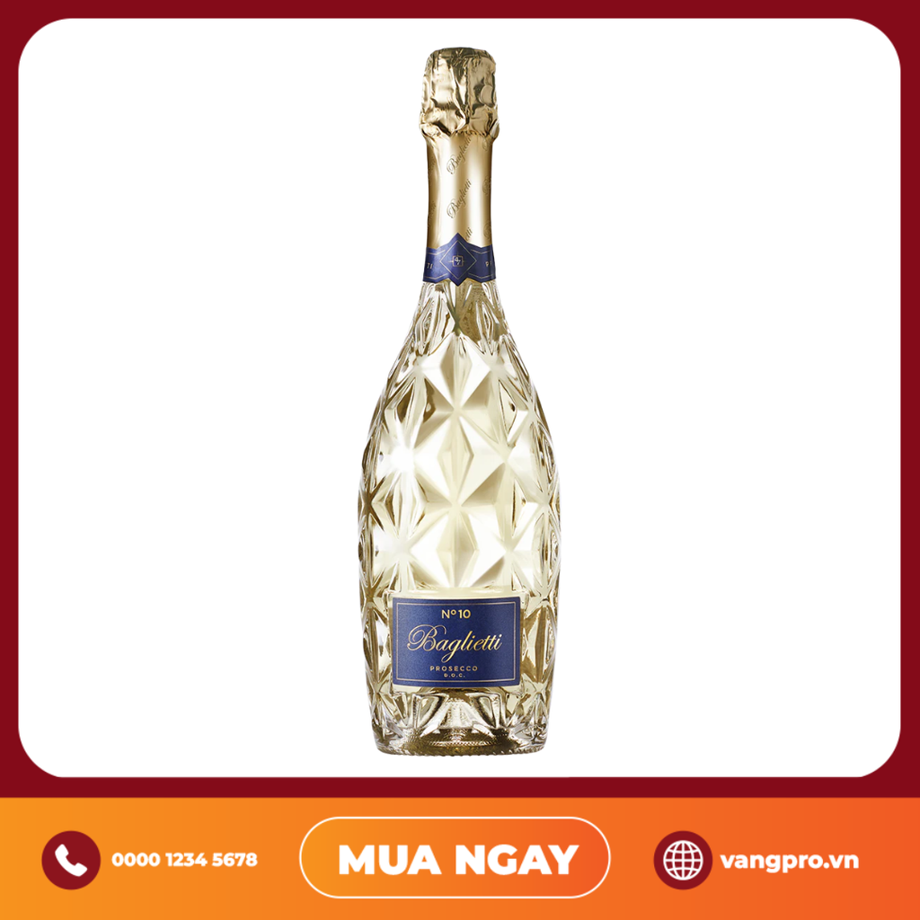 VANG NỔ Ý PROSECCO BAGLIETTI NO.10