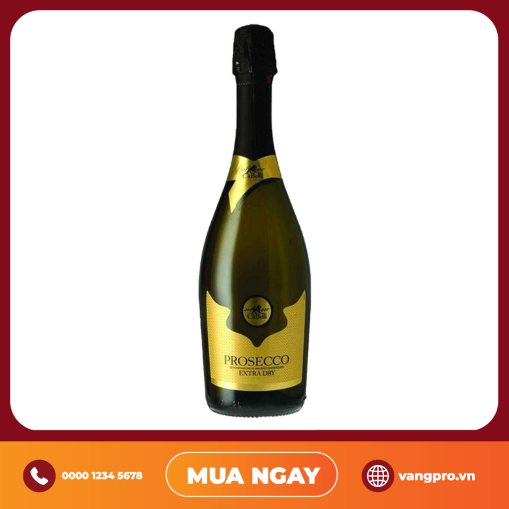 VANG NỔ Ý PROSECCO CÀ BELLI EXTRA DRY DOC