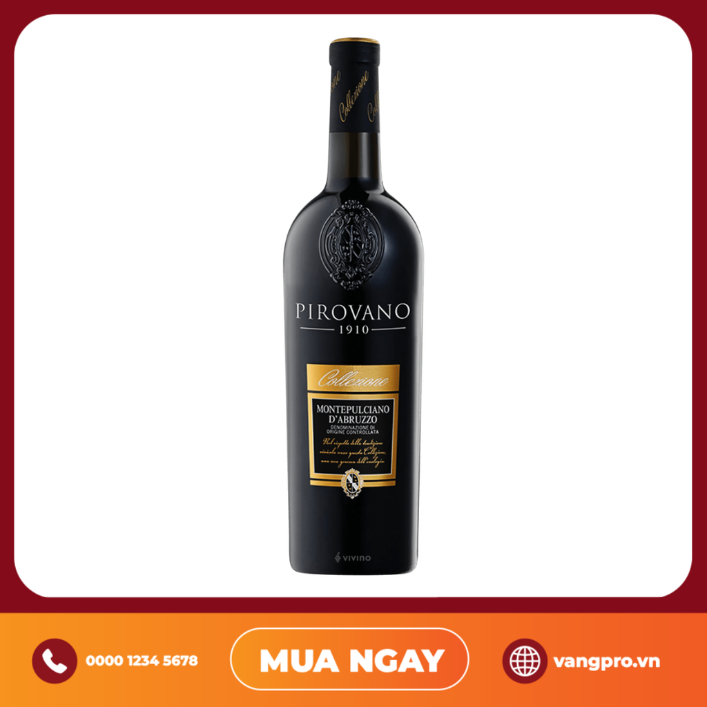 VANG ĐỎ Ý PIROVANO COLLEZIONE MONTEPULCIANO D’ABRUZZO DOC
