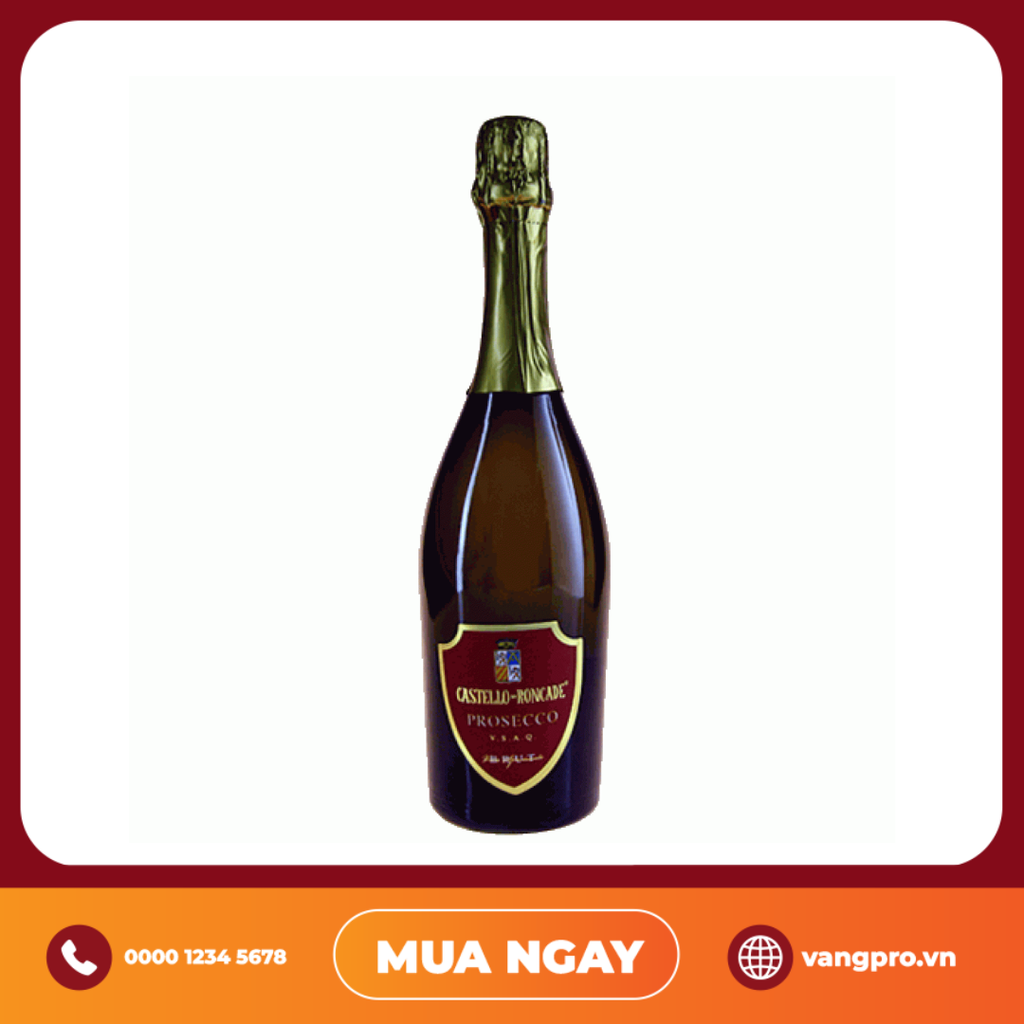 VANG NỔ Ý PROSECCO CASTELLO DI RONCADE BRUT