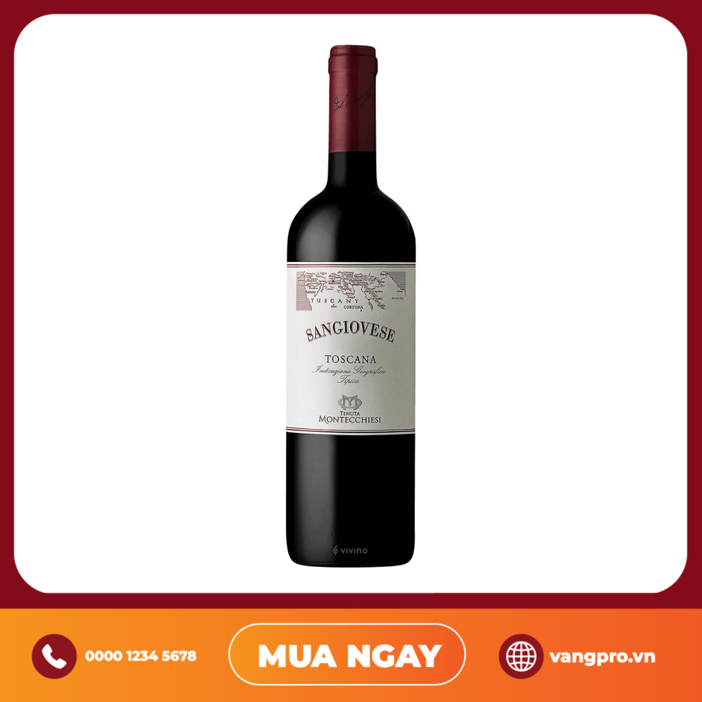 VANG ĐỎ Ý SANGIOVESE TOSCANA MONTECCHIESI