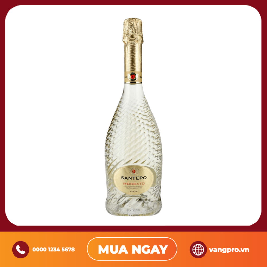 VANG NỔ Ý SANTERO MOSCATO DOLCE SPARKLING
