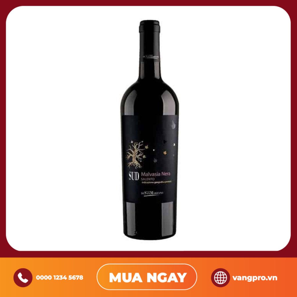 VANG ĐỎ Ý SUD MALVASIA NERA SALENTO IGP