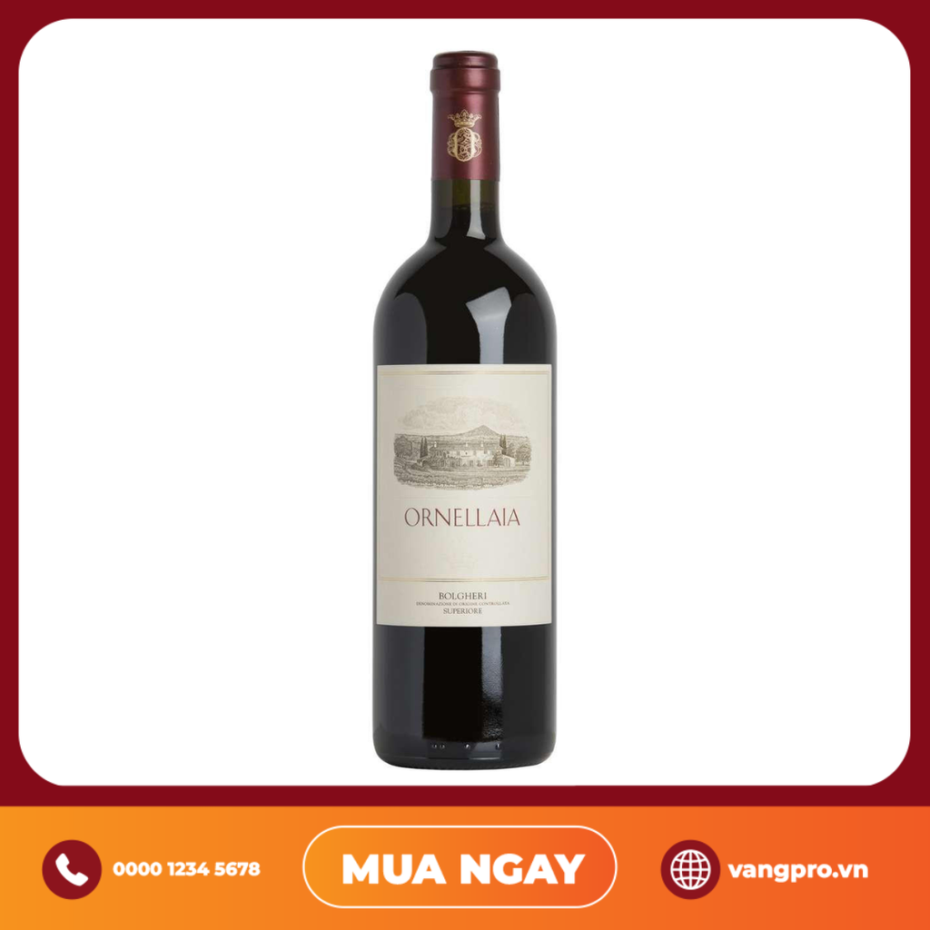 VANG ĐỎ Ý TENUTA ORNELLAIA BOLGHERI SUPERIORE TUSCANY 2009