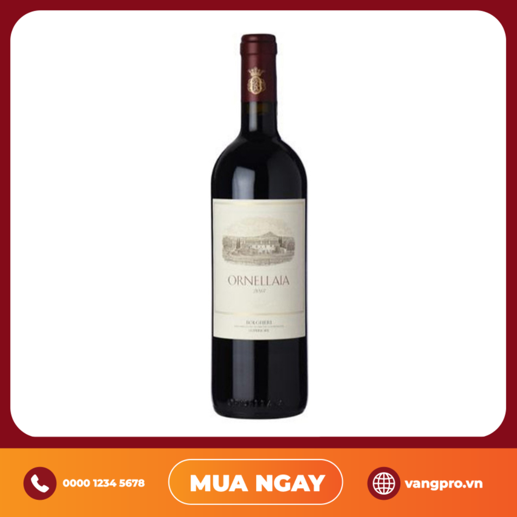 VANG ĐỎ Ý TENUTA ORNELLAIA BOLGHERI SUPERIORE TUSCANY 2010